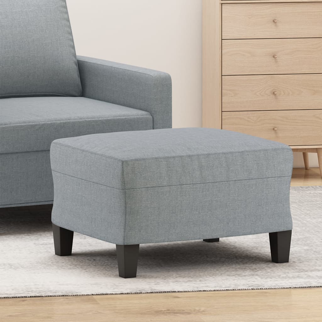 vidaXL Footstool 60x50x41 cm fabric light grey