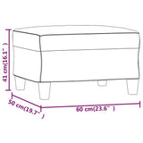 vidaXL Footstool 60x50x41 cm fabric light grey