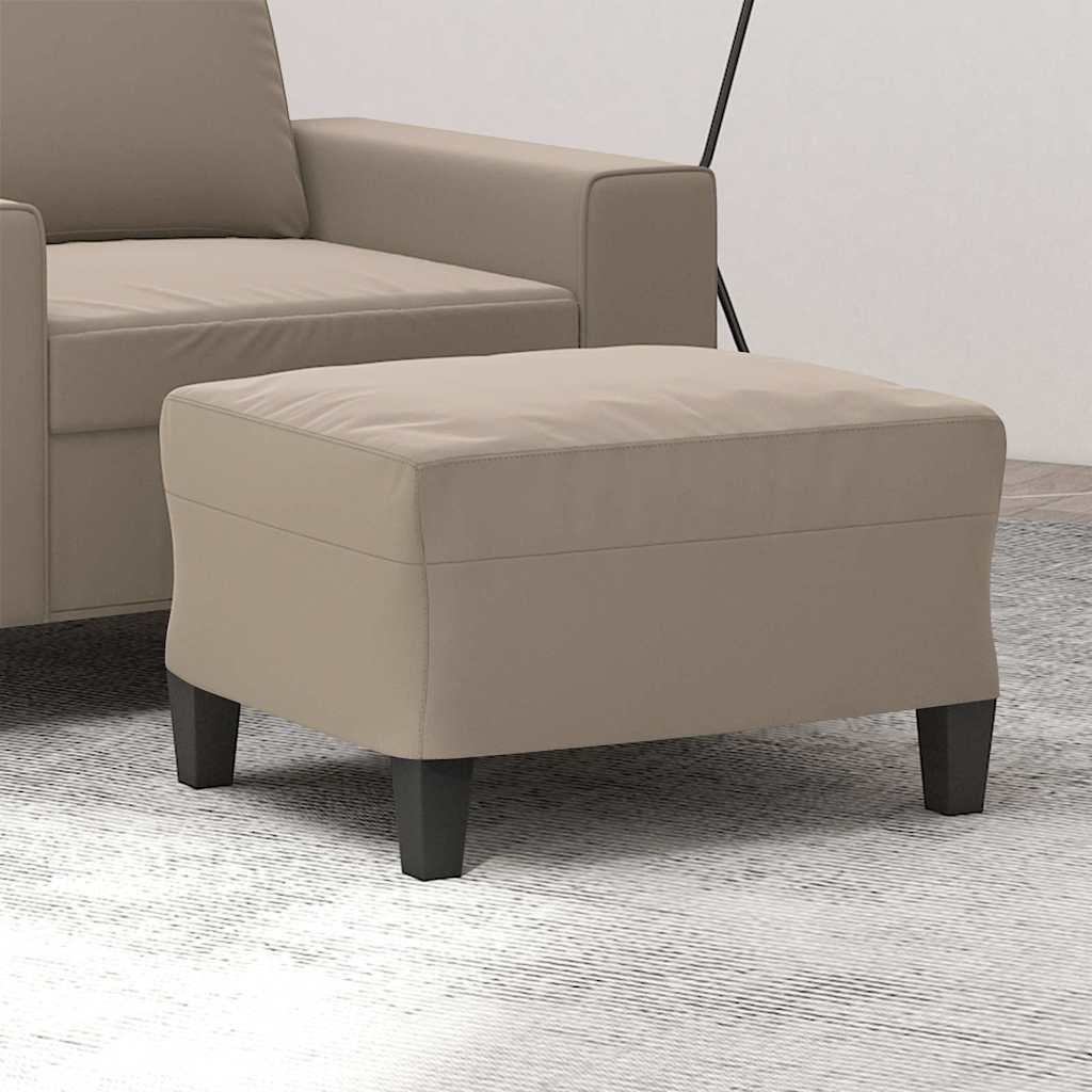 vidaXL Voetenbank 60x50x41 cm microvezelstof taupe