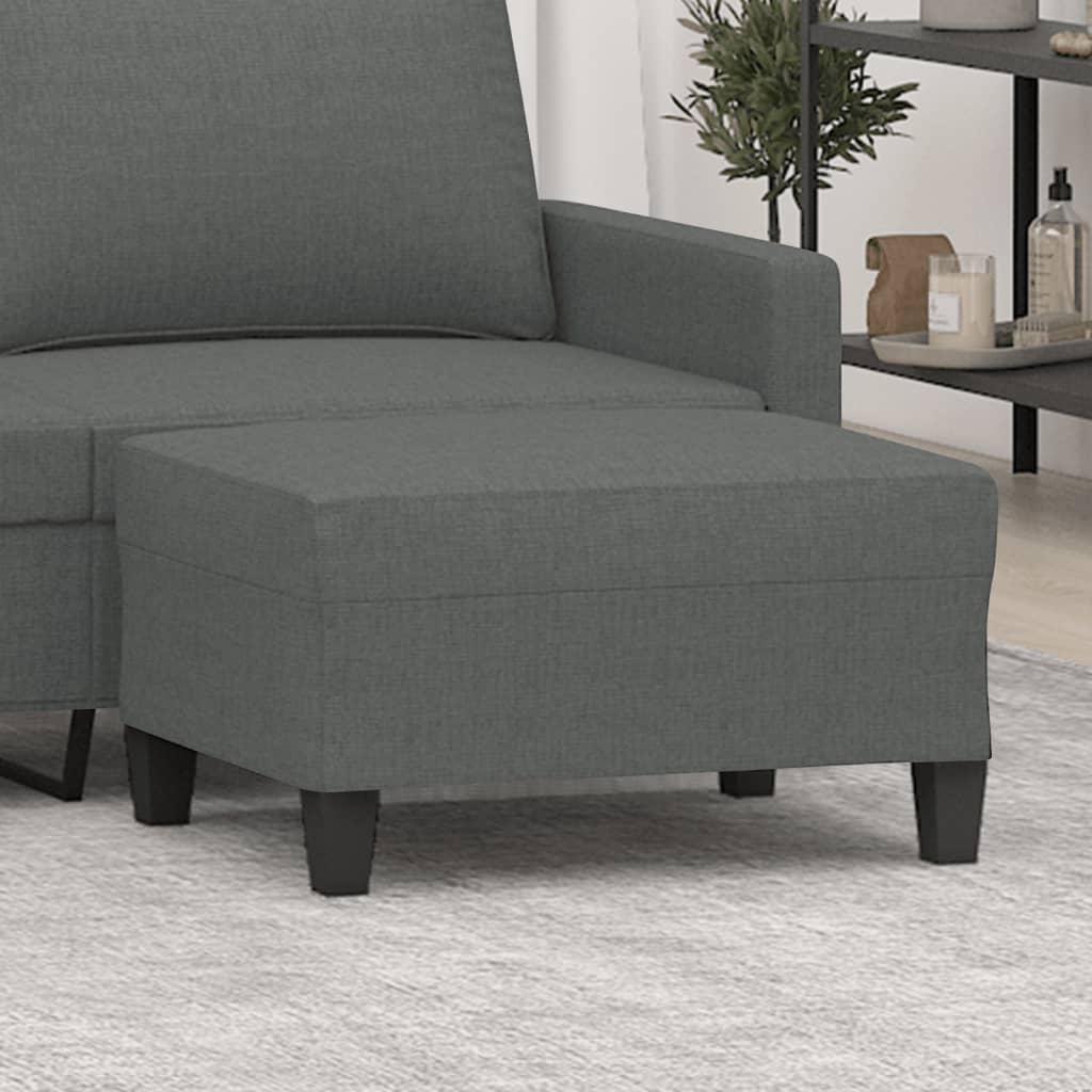 vidaXL Footstool 60x50x41 cm fabric light grey