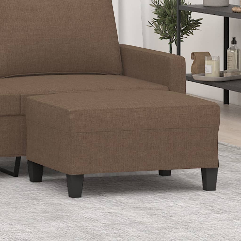 vidaXL Footstool 60x50x41 cm fabric light grey