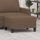 vidaXL Footstool 60x50x41 cm fabric light grey