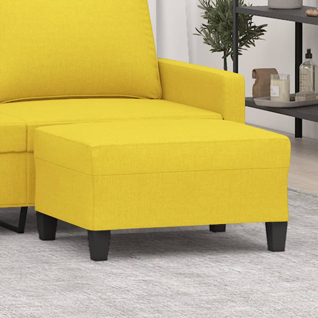 vidaXL Footstool 60x50x41 cm fabric light grey