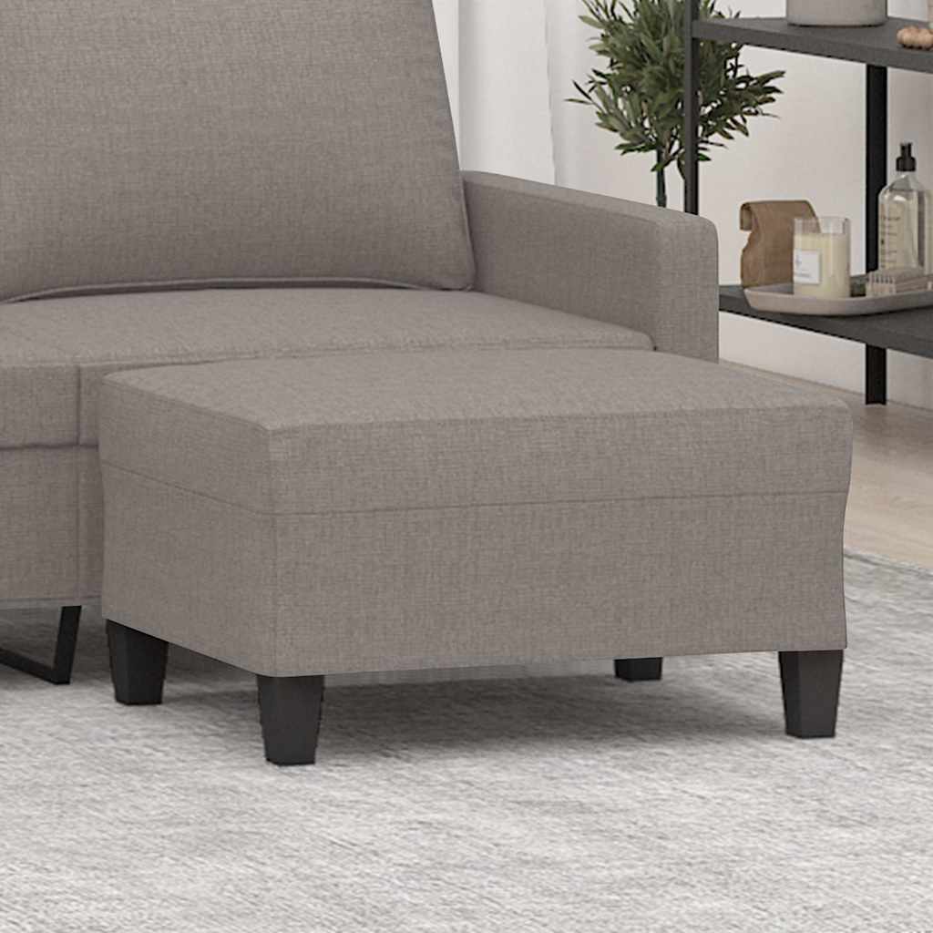 vidaXL Footstool 60x50x41 cm fabric light grey