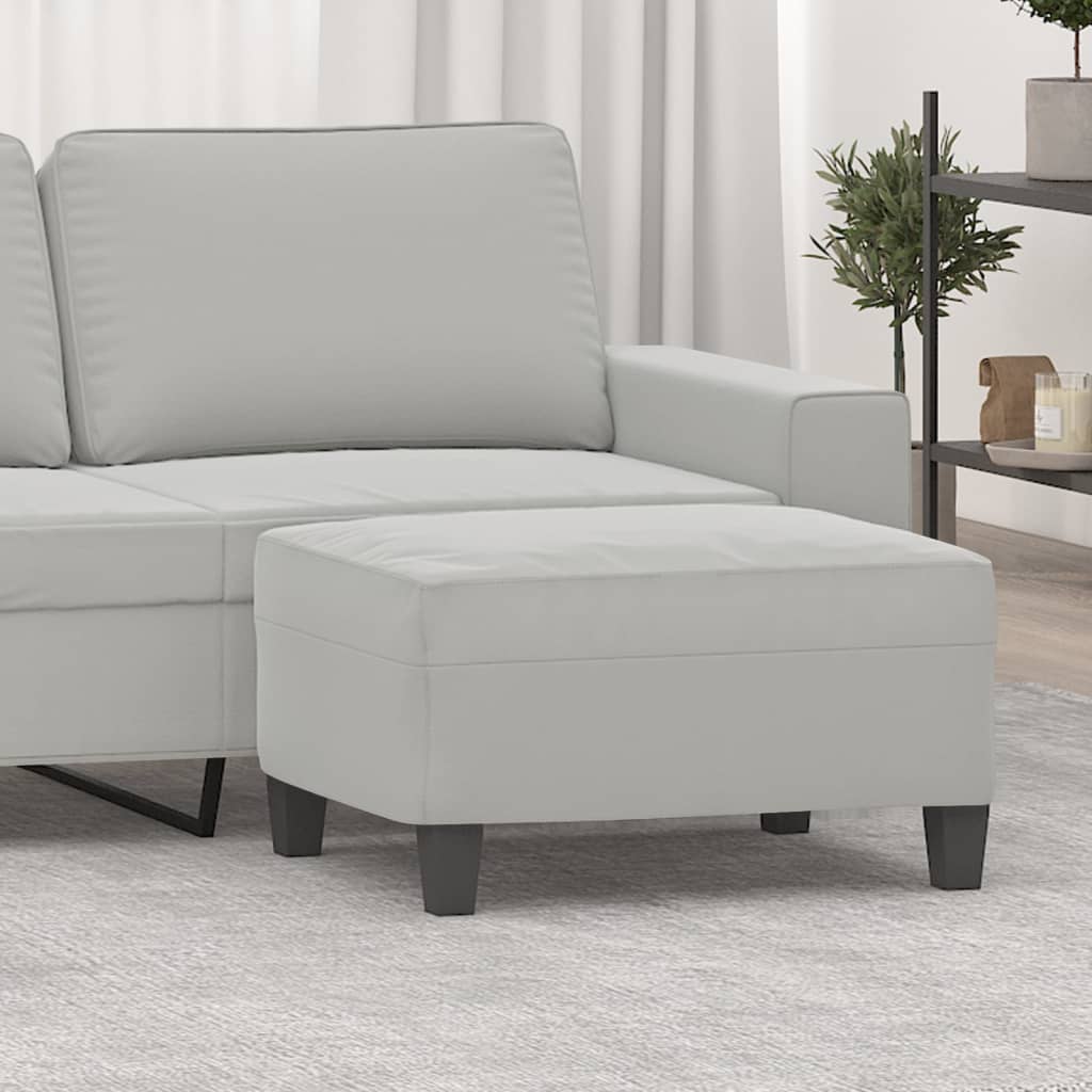 vidaXL Voetenbank 60x50x41 cm microvezelstof taupe
