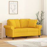 vidaXL Sierkussens 2 st 40x40 cm stof lichtgrijs