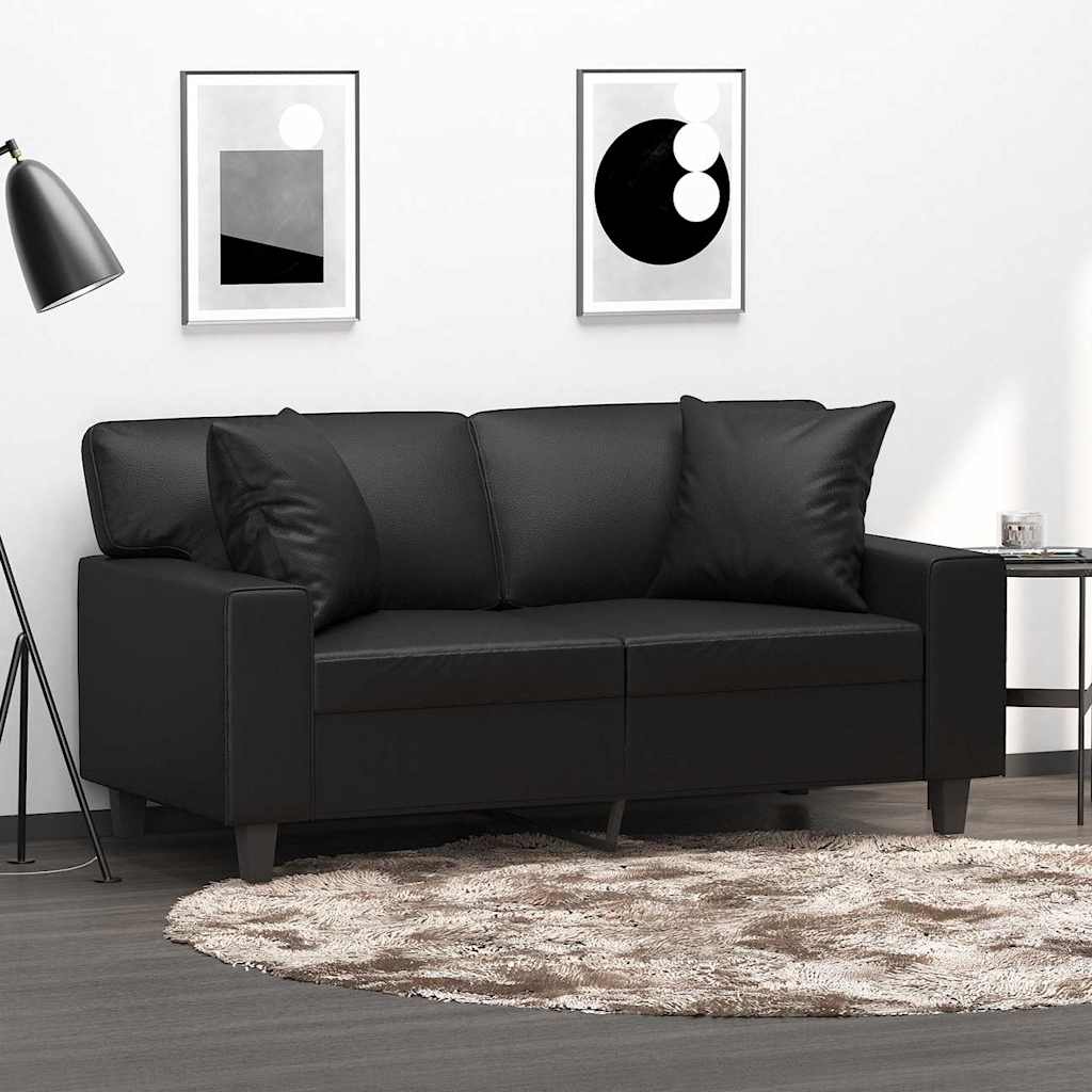 vidaXL Throw pillows 2 pcs 40x40 cm artificial leather black