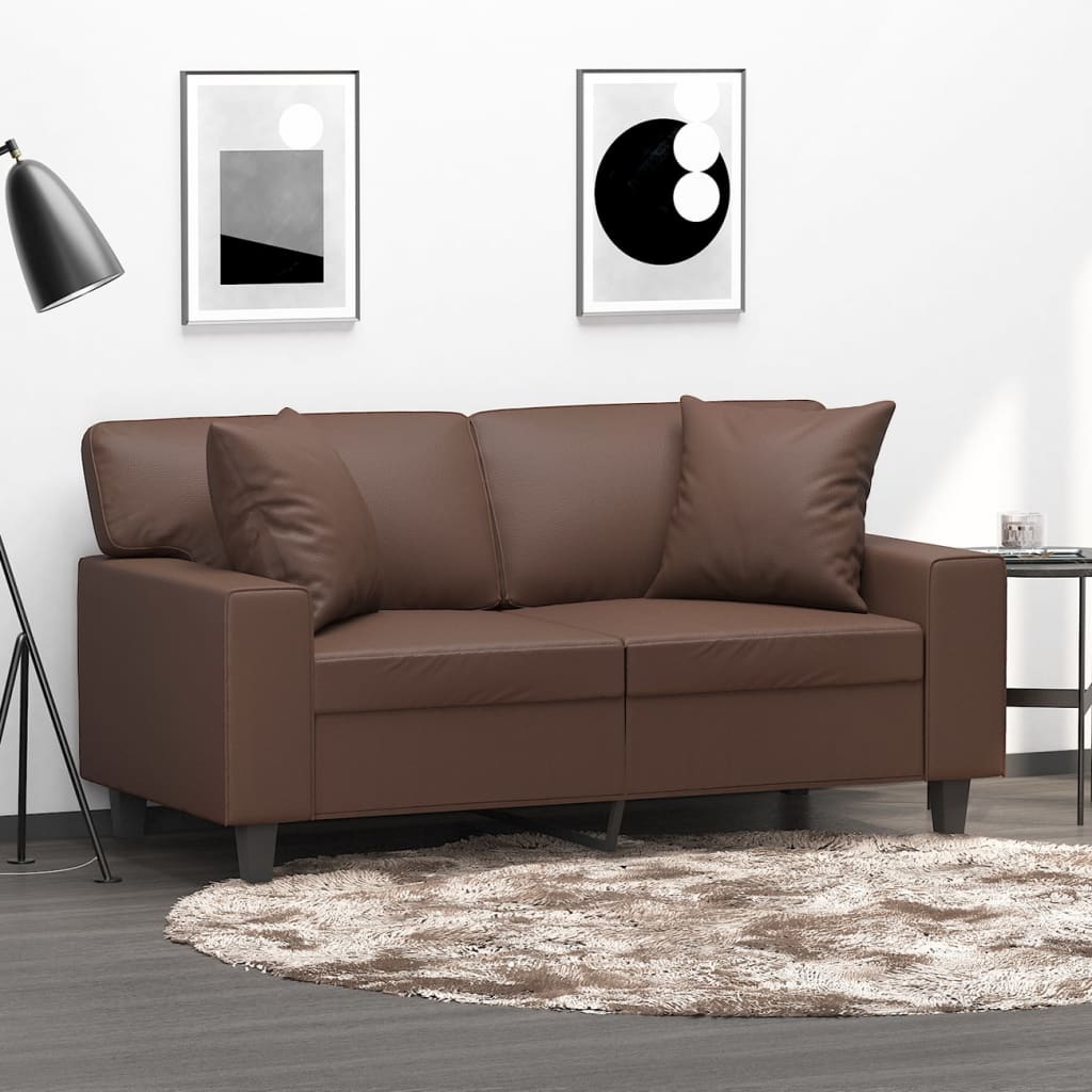 vidaXL Throw pillows 2 pcs 40x40 cm artificial leather black
