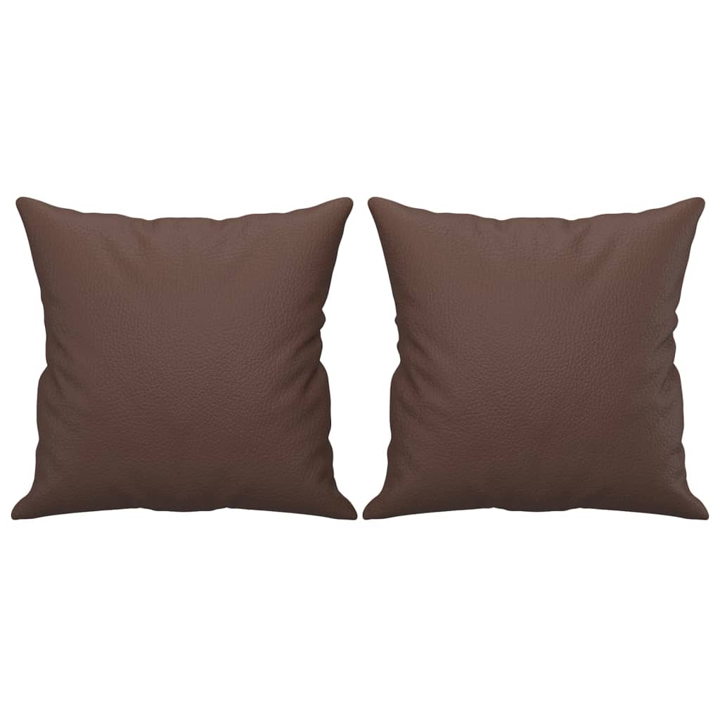 vidaXL Throw pillows 2 pcs 40x40 cm artificial leather black
