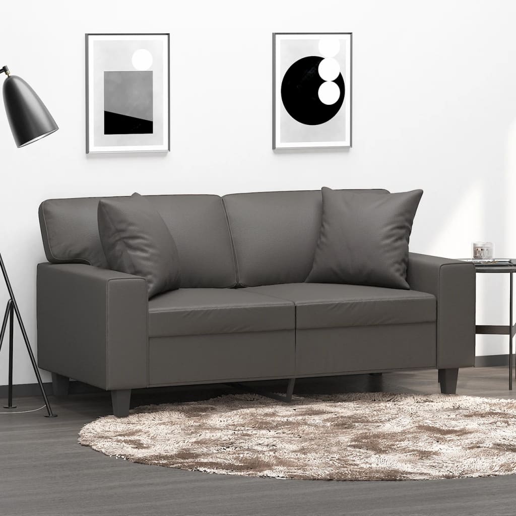 vidaXL Throw pillows 2 pcs 40x40 cm artificial leather black