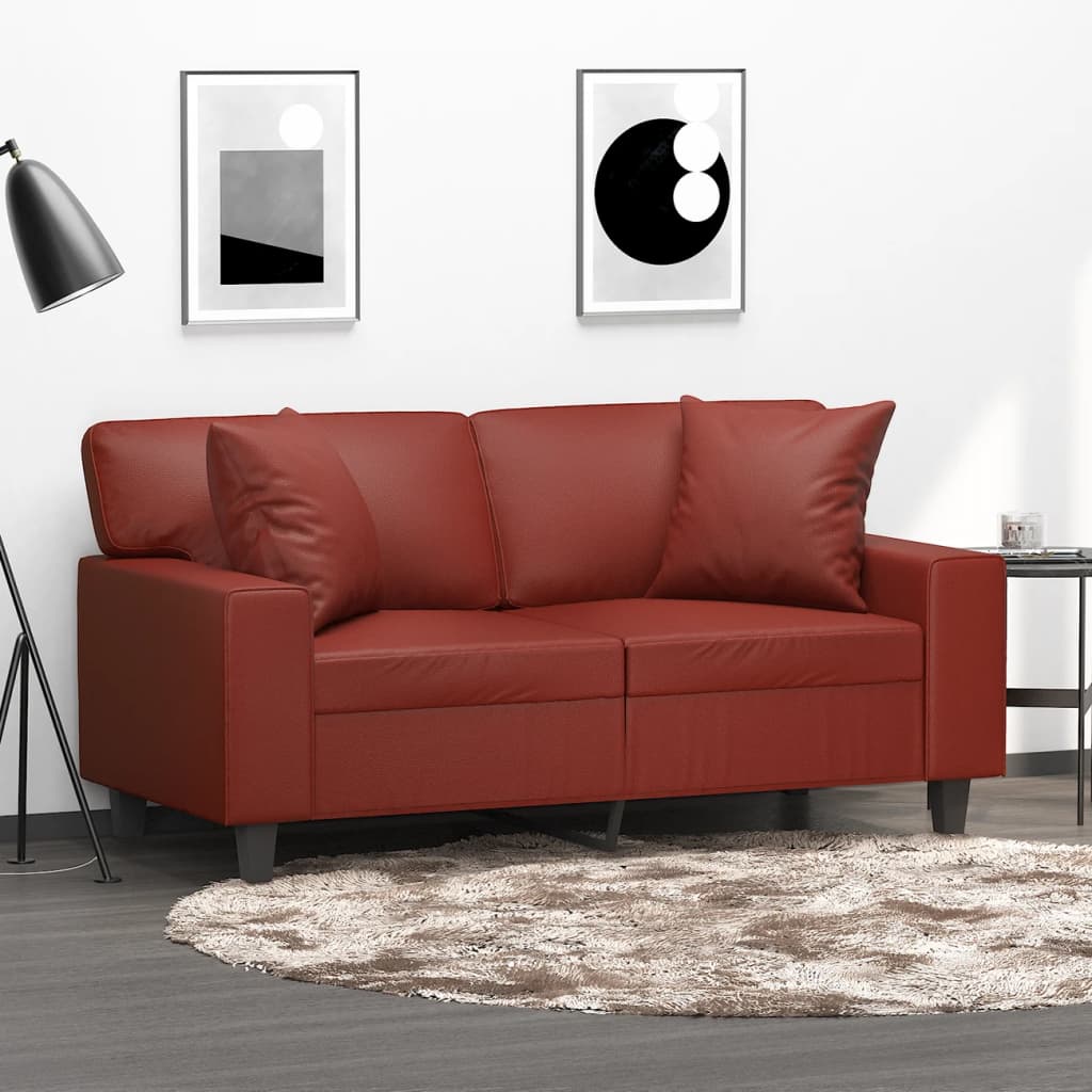 vidaXL Throw pillows 2 pcs 40x40 cm artificial leather black
