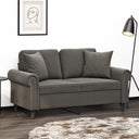 vidaXL Sierkussens 2 st 40x40 cm fluweel lichtgrijs