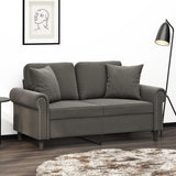 vidaXL Sierkussens 2 st 40x40 cm fluweel lichtgrijs