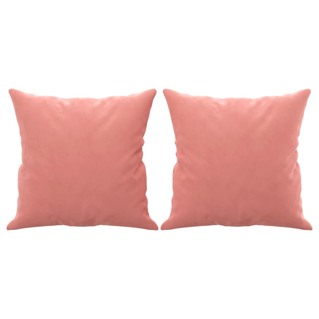 vidaXL Sierkussens 2 st 40x40 cm fluweel lichtgrijs