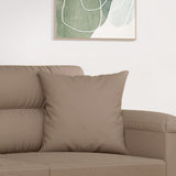vidaXL Sierkussens 2 st 40x40 cm microvezelstof taupe