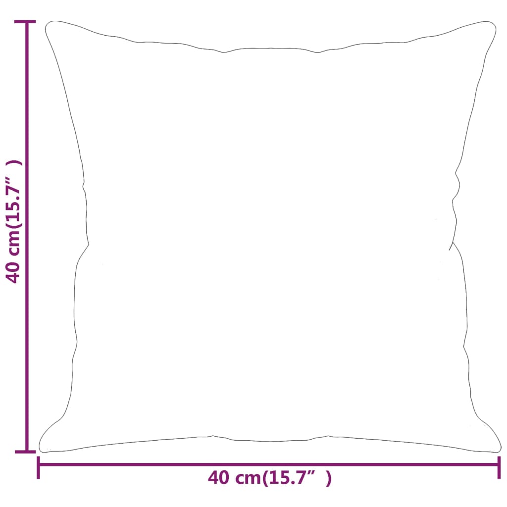 vidaXL Sierkussens 2 st 40x40 cm microvezelstof taupe