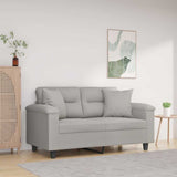 vidaXL Sierkussens 2 st 40x40 cm microvezelstof taupe