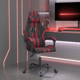 vidaXL Gamestoel draaibaar kunstleer zwart en blauw