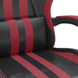 vidaXL Gamestoel draaibaar kunstleer zwart en blauw