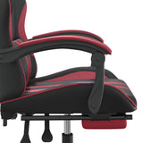 vidaXL Gamestoel draaibaar kunstleer zwart en blauw