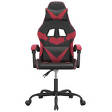 vidaXL Gamestoel draaibaar kunstleer zwart en blauw
