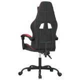 vidaXL Gamestoel draaibaar kunstleer zwart en blauw