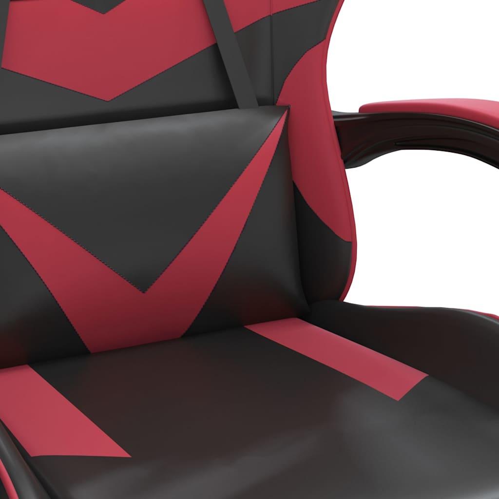 vidaXL Gamestoel draaibaar kunstleer zwart en blauw