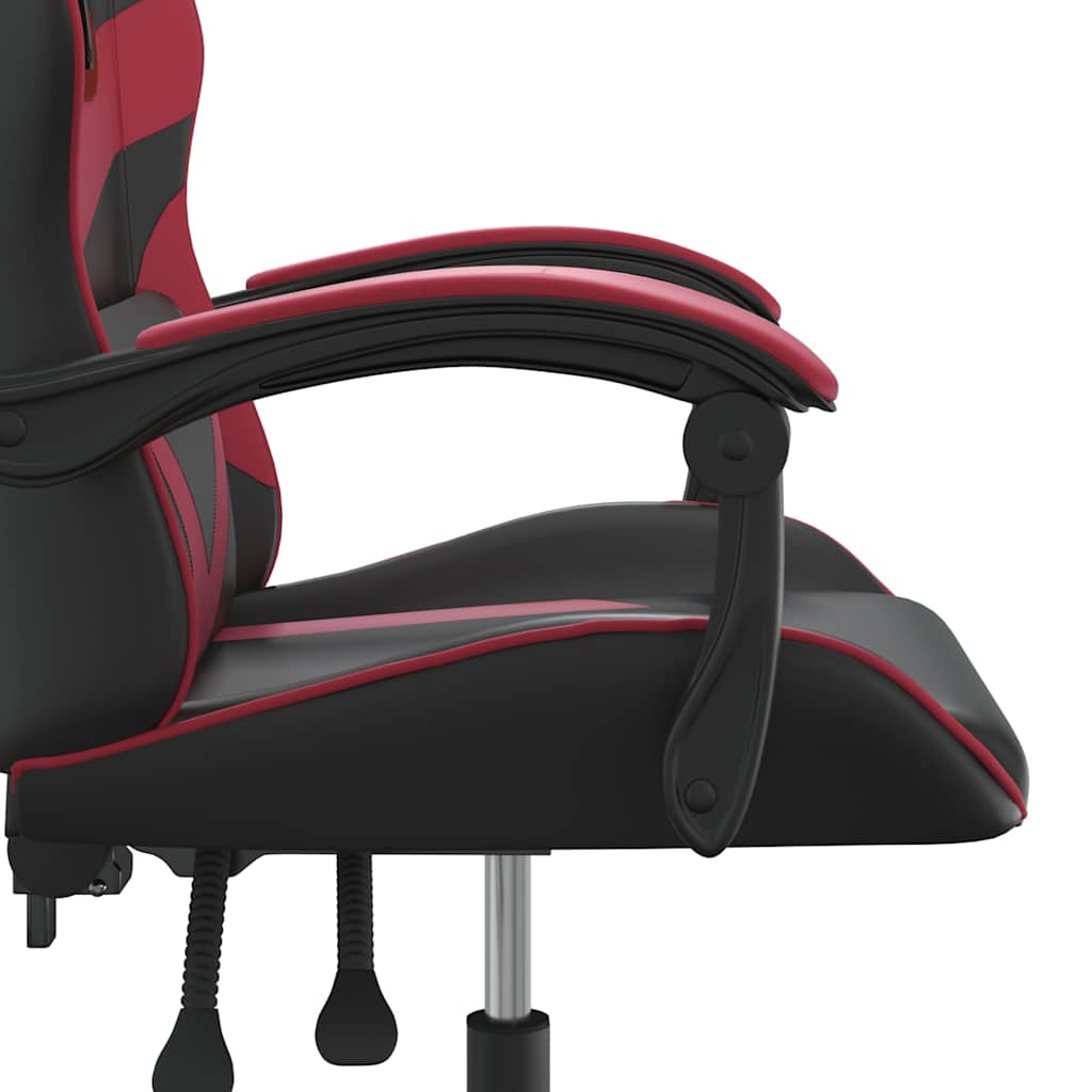 vidaXL Gamestoel draaibaar kunstleer zwart en blauw