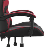 vidaXL Gamestoel draaibaar kunstleer zwart en blauw