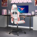 vidaXL Gamestoel draaibaar kunstleer zwart en blauw