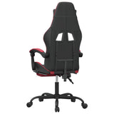 vidaXL Gamestoel draaibaar kunstleer zwart en blauw