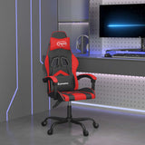 vidaXL Gamestoel draaibaar kunstleer zwart en blauw