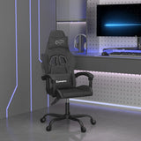 vidaXL Gamestoel draaibaar kunstleer zwart en blauw