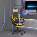 vidaXL Gamestoel draaibaar kunstleer zwart en blauw