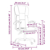 vidaXL Office Chair adjustable fabric taupe
