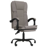 vidaXL Office Chair adjustable fabric taupe