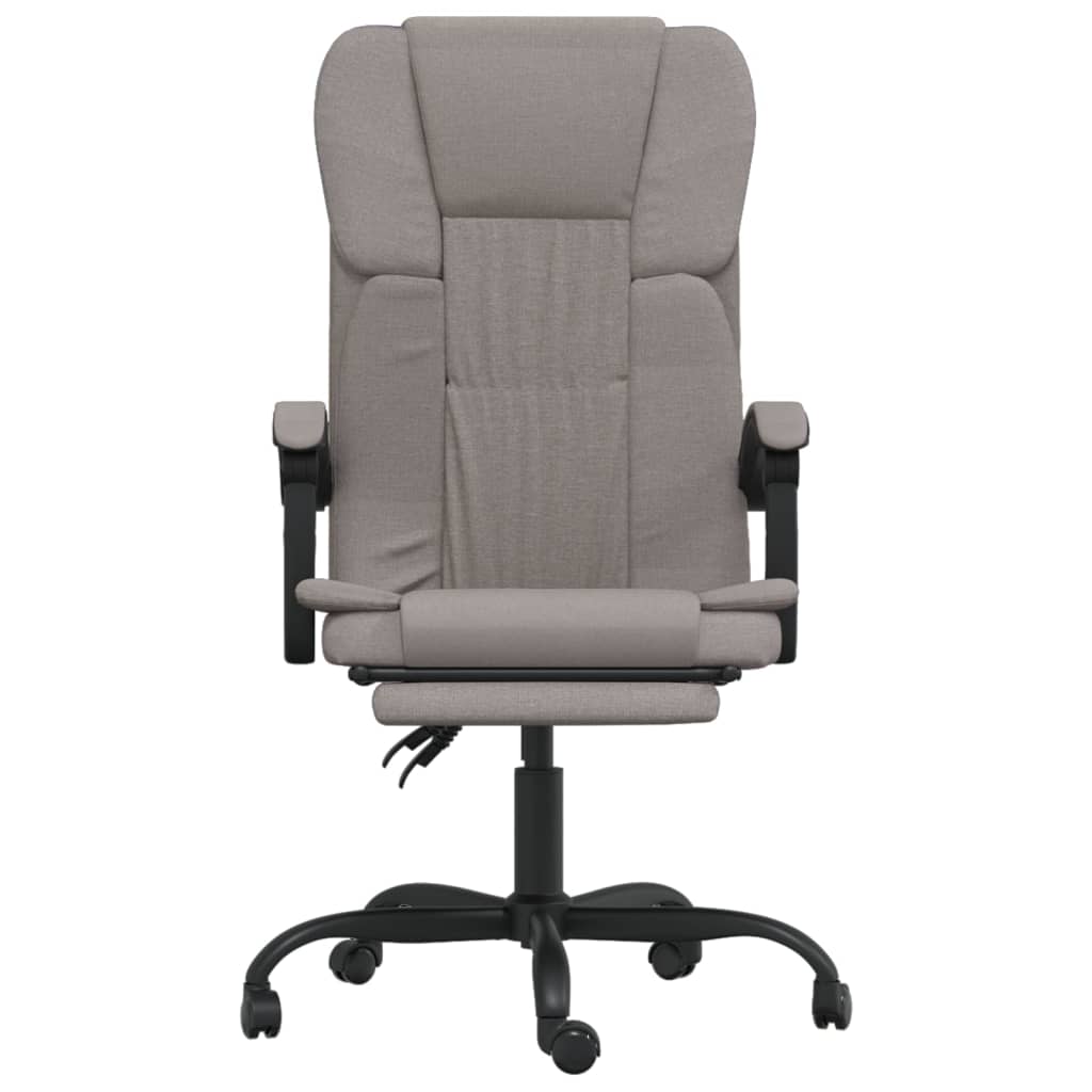 vidaXL Office Chair adjustable fabric taupe