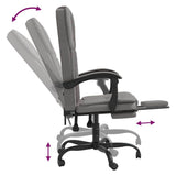 vidaXL Office Chair adjustable fabric taupe