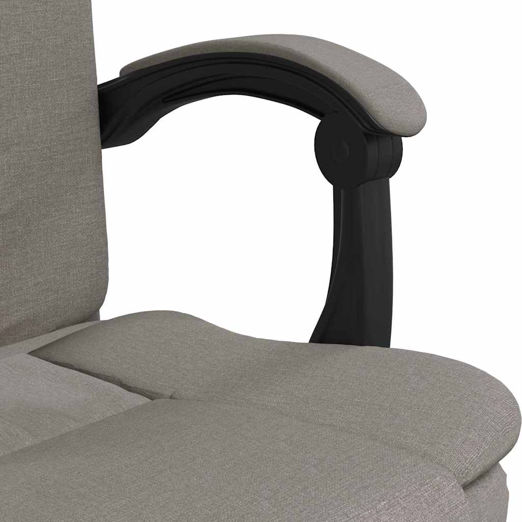 vidaXL Office Chair adjustable fabric taupe