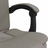vidaXL Office Chair adjustable fabric taupe