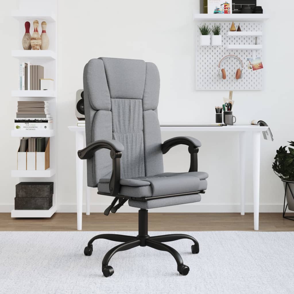 vidaXL Office Chair adjustable fabric taupe