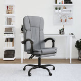 vidaXL Office Chair adjustable fabric taupe