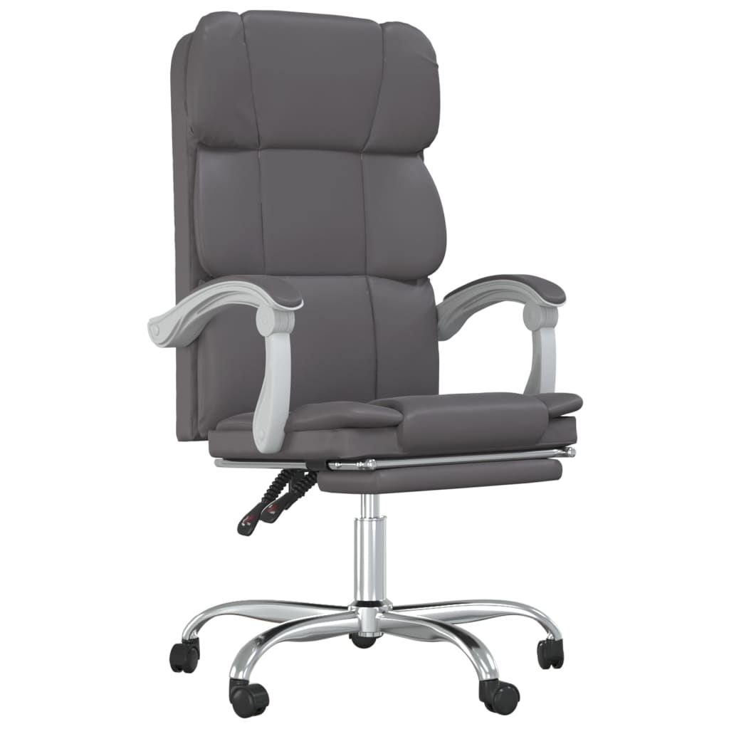 vidaXL Office Chair Adjustable Faux Leather Black