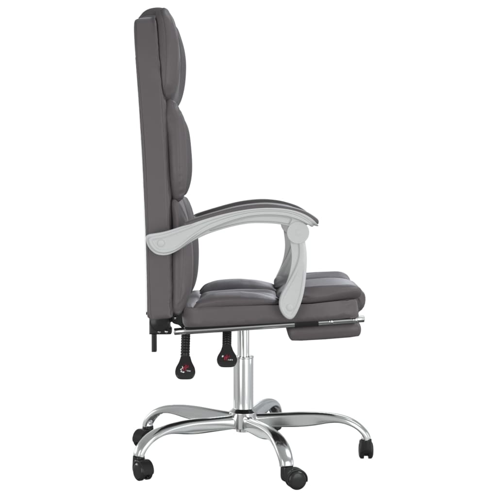 vidaXL Office Chair Adjustable Faux Leather Black