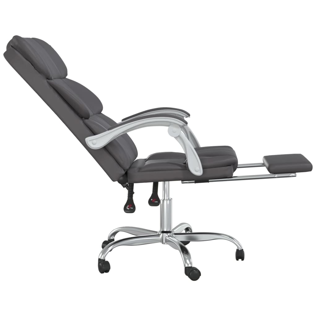 vidaXL Office Chair Adjustable Faux Leather Black