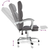 vidaXL Office Chair Adjustable Faux Leather Black