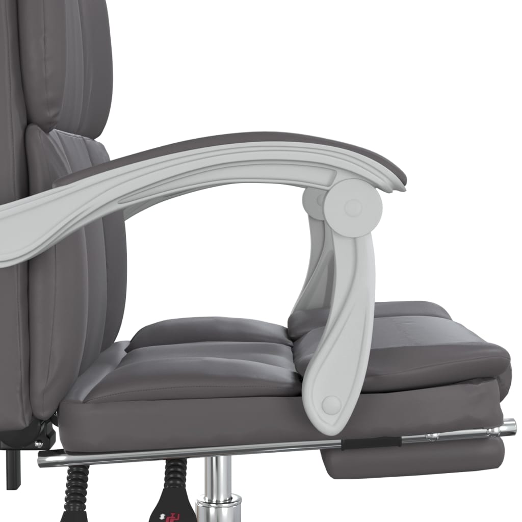 vidaXL Office Chair Adjustable Faux Leather Black