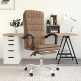 vidaXL Office Chair adjustable fabric taupe