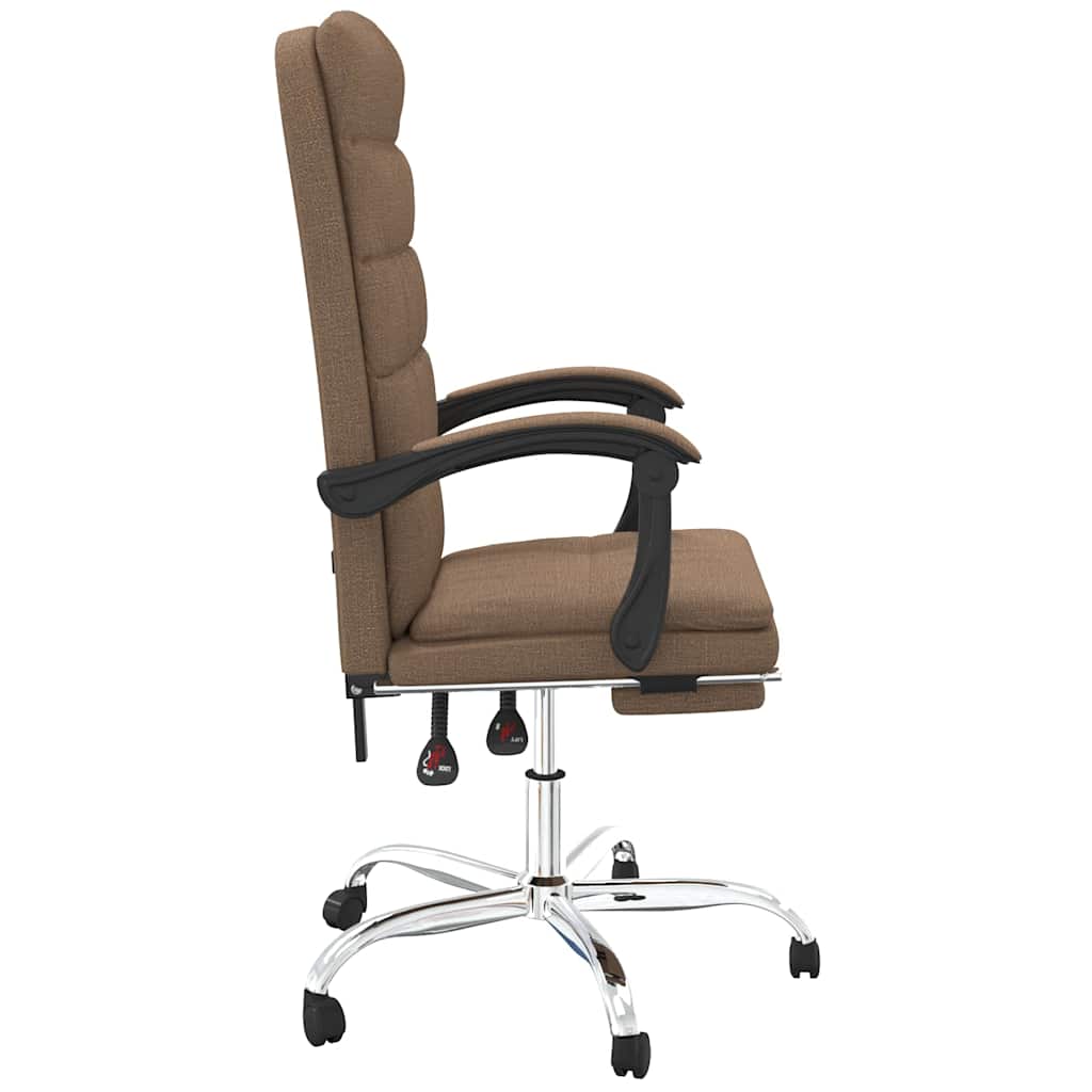 vidaXL Office Chair adjustable fabric taupe