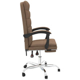 vidaXL Office Chair adjustable fabric taupe